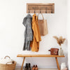 Addie Joy Welcome Coat and Key Holder Plaque - Brown/Honey Wash